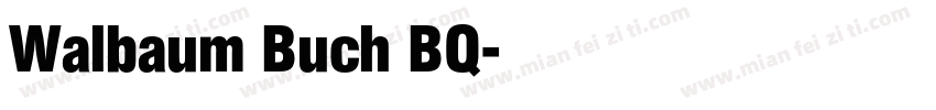 Walbaum Buch BQ字体转换